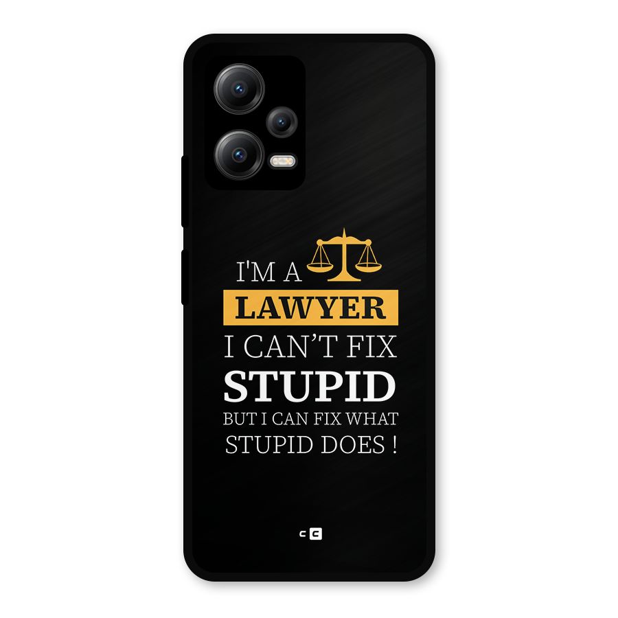 Fix Stupid Case Metal Back Case for Redmi Note 12 5G