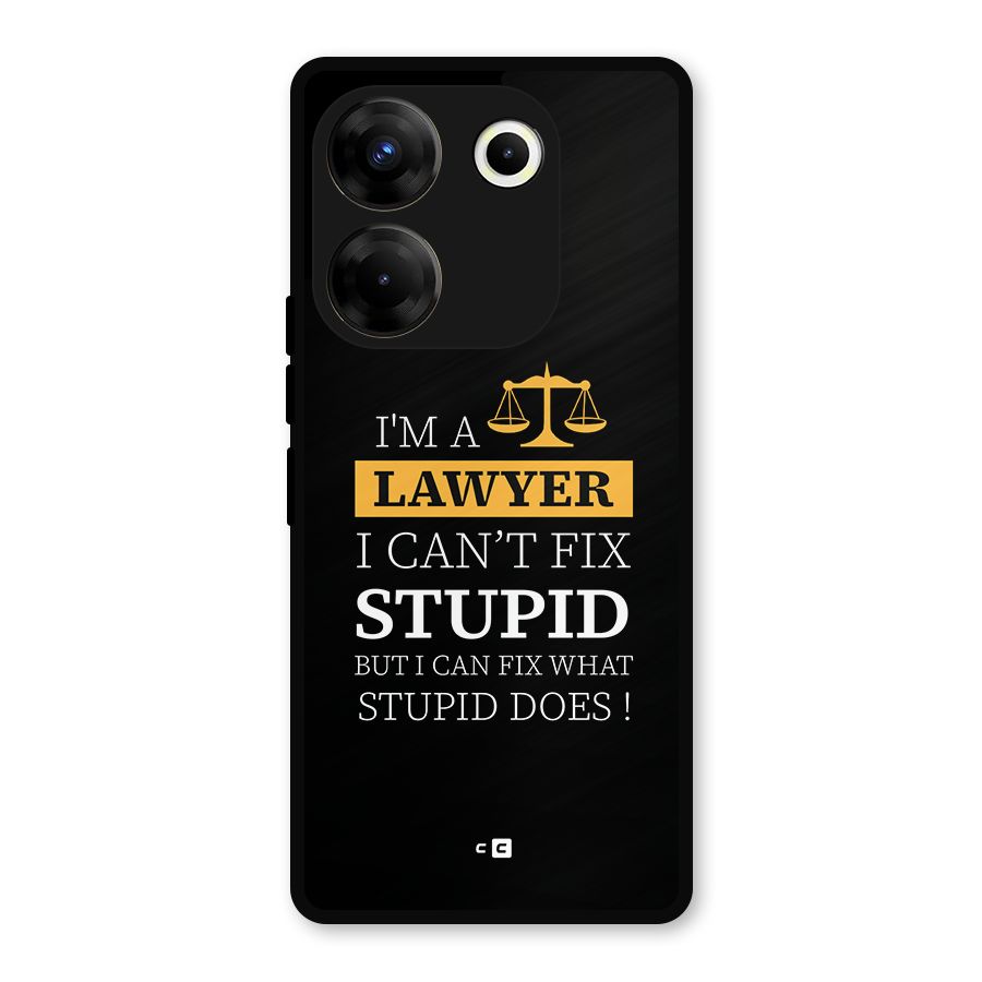 Fix Stupid Case Metal Back Case for Tecno Camon 20