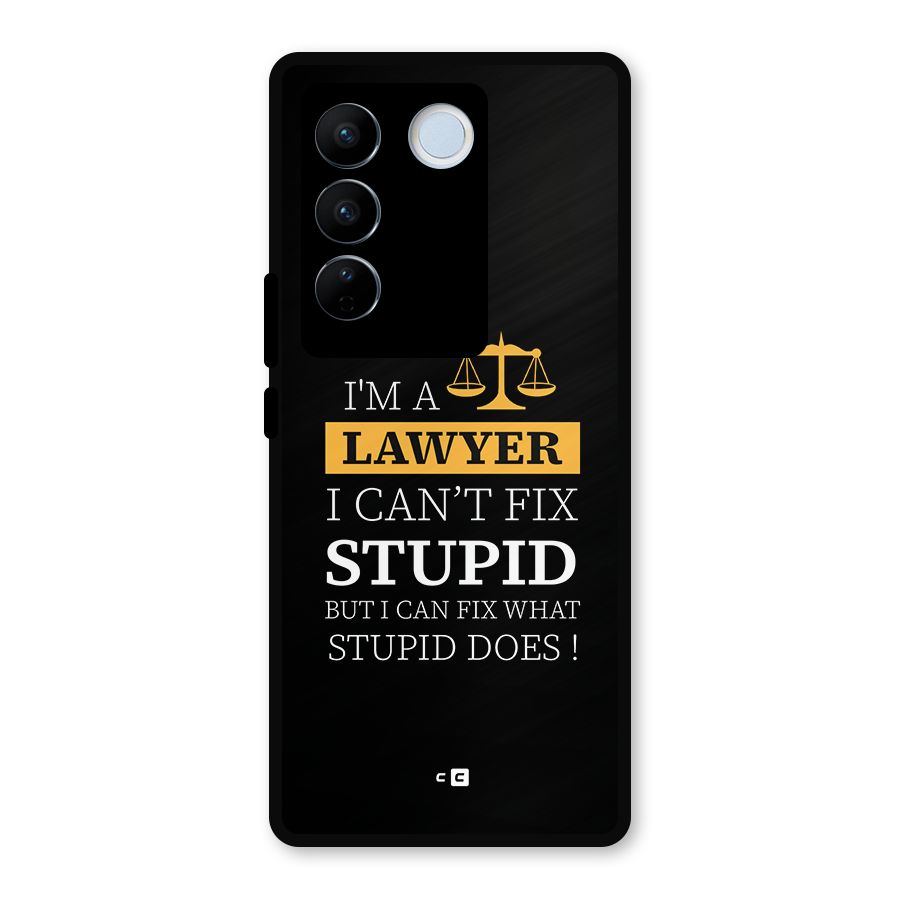 Fix Stupid Case Metal Back Case for Vivo V27
