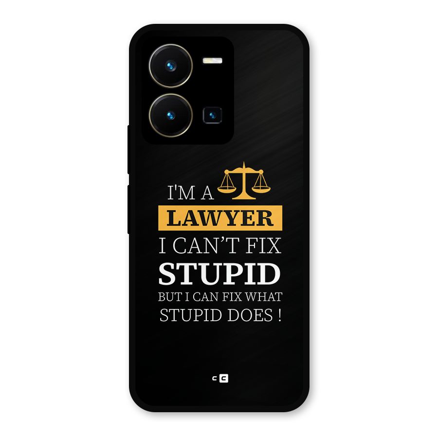 Fix Stupid Case Metal Back Case for Vivo Y35