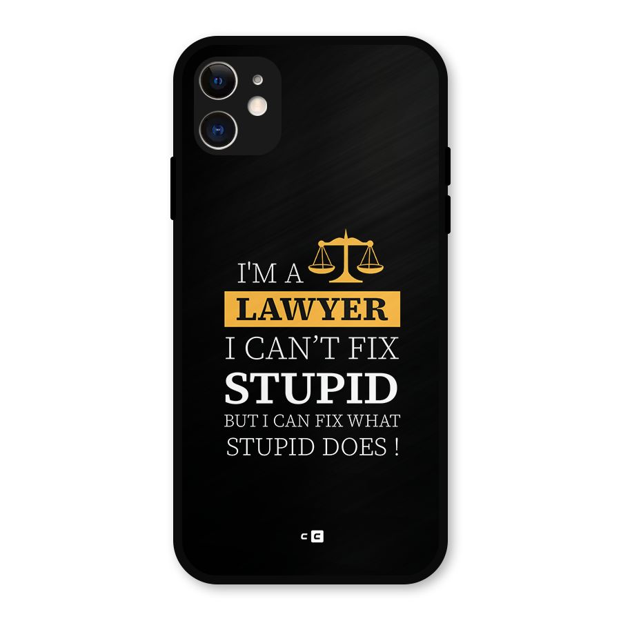 Fix Stupid Case Metal Back Case for iPhone 11