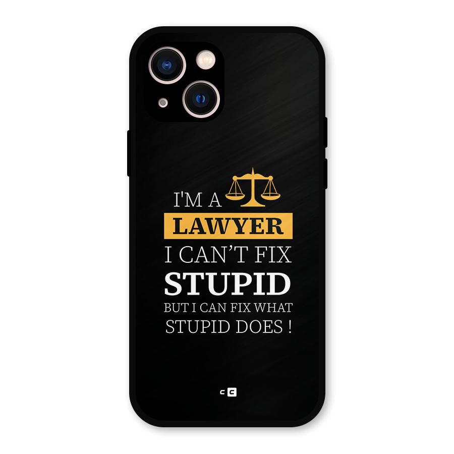 Fix Stupid Case Metal Back Case for iPhone 13