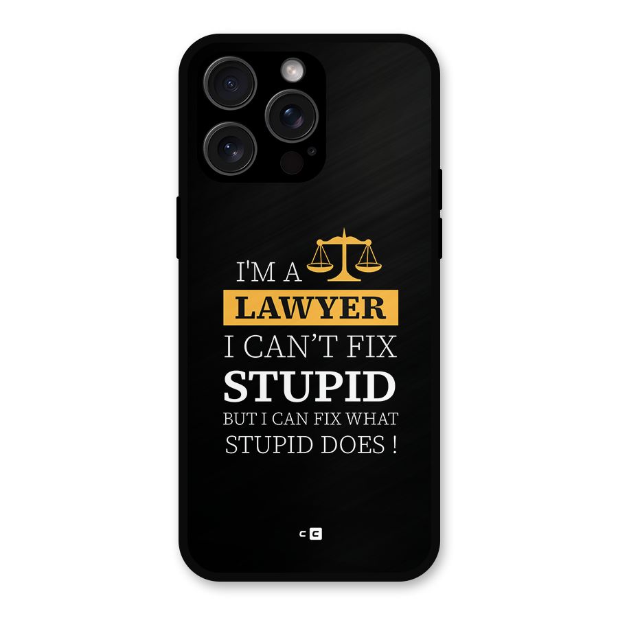 Fix Stupid Case Metal Back Case for iPhone 15 Pro Max