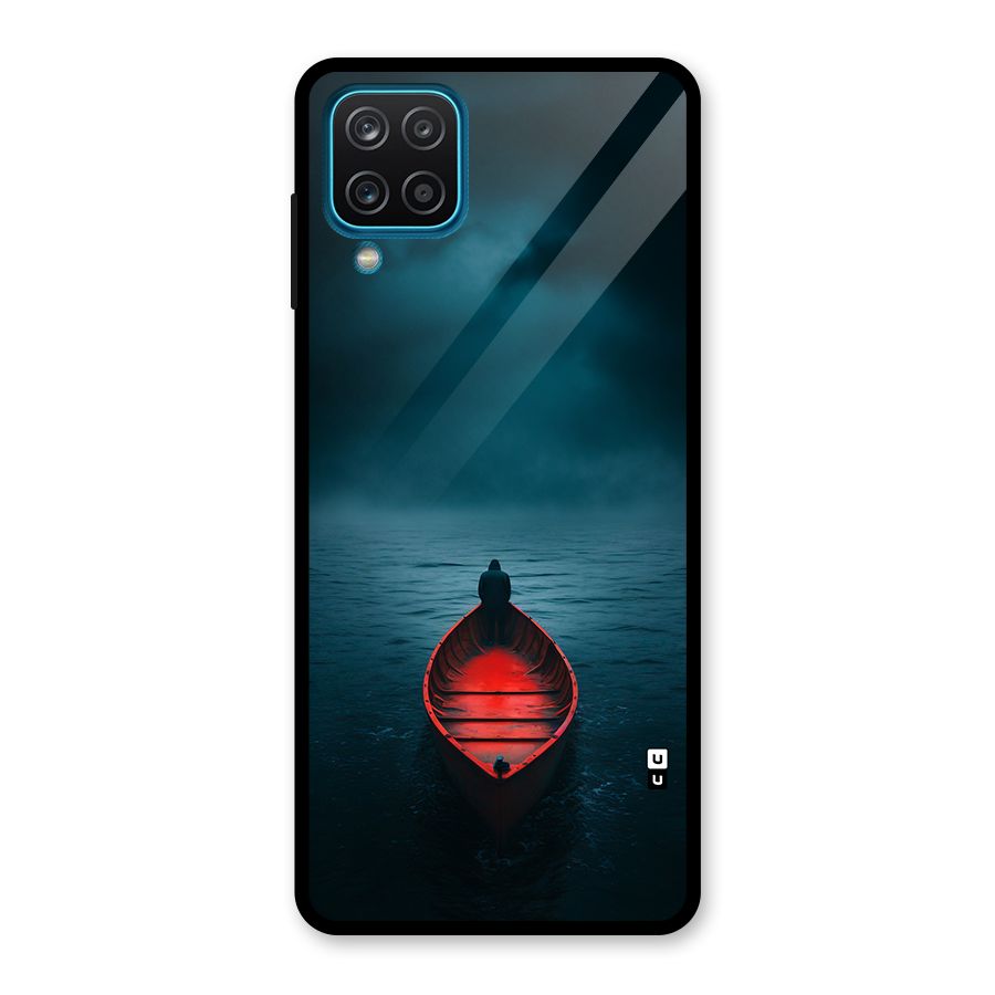 Floating Boat Glass Back Case for Galaxy A12