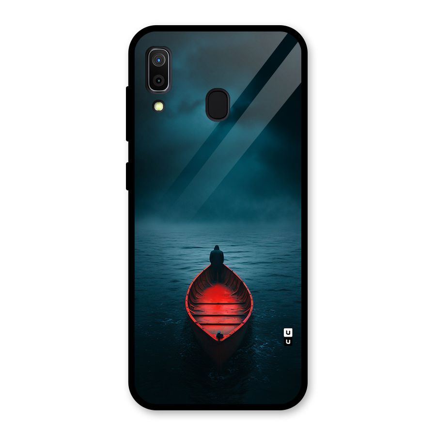 Floating Boat Glass Back Case for Galaxy A30