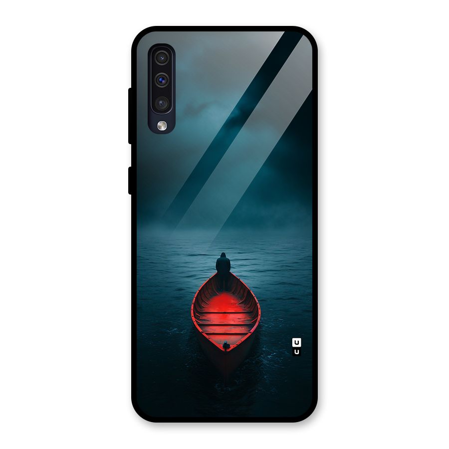 Floating Boat Glass Back Case for Galaxy A50s