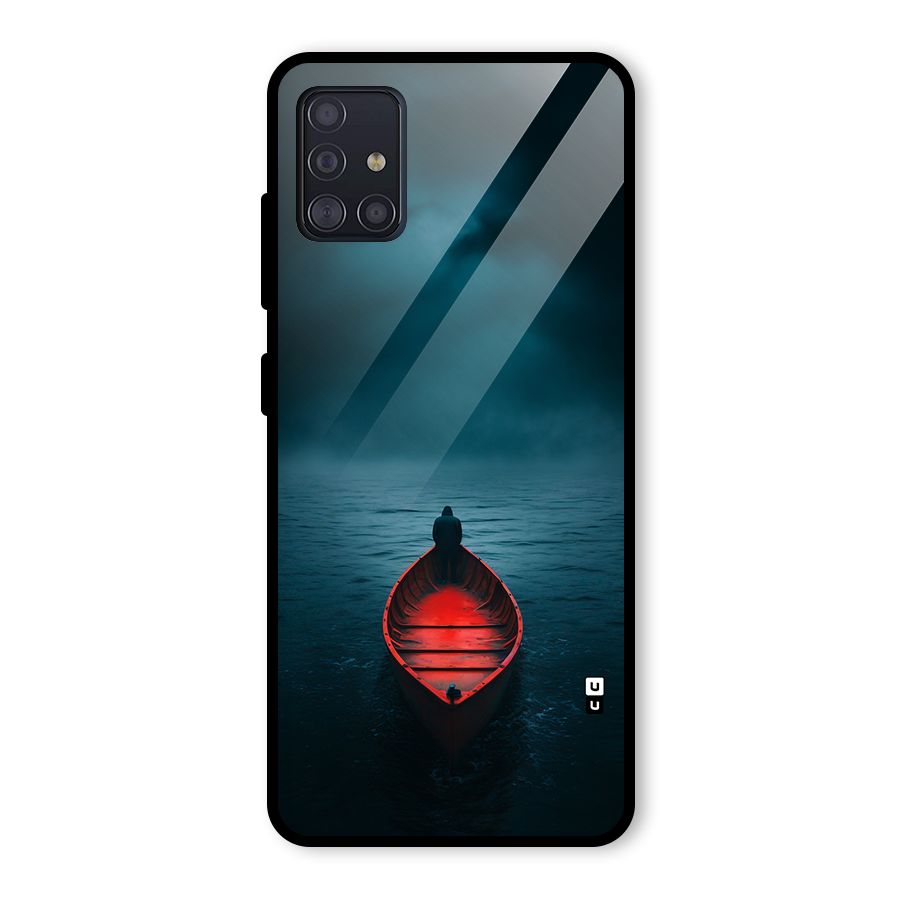 Floating Boat Glass Back Case for Galaxy A51