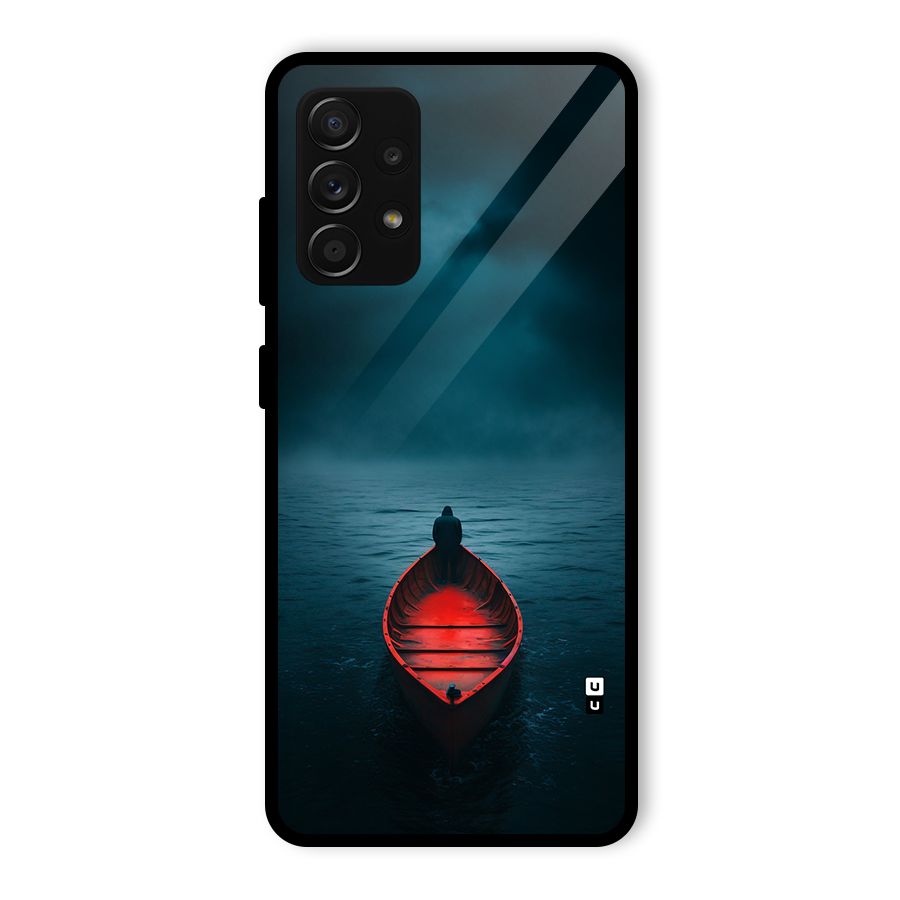 Floating Boat Glass Back Case for Galaxy A53 5G