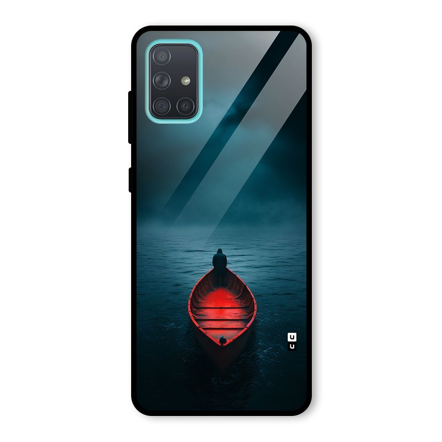 Floating Boat Glass Back Case for Galaxy A71