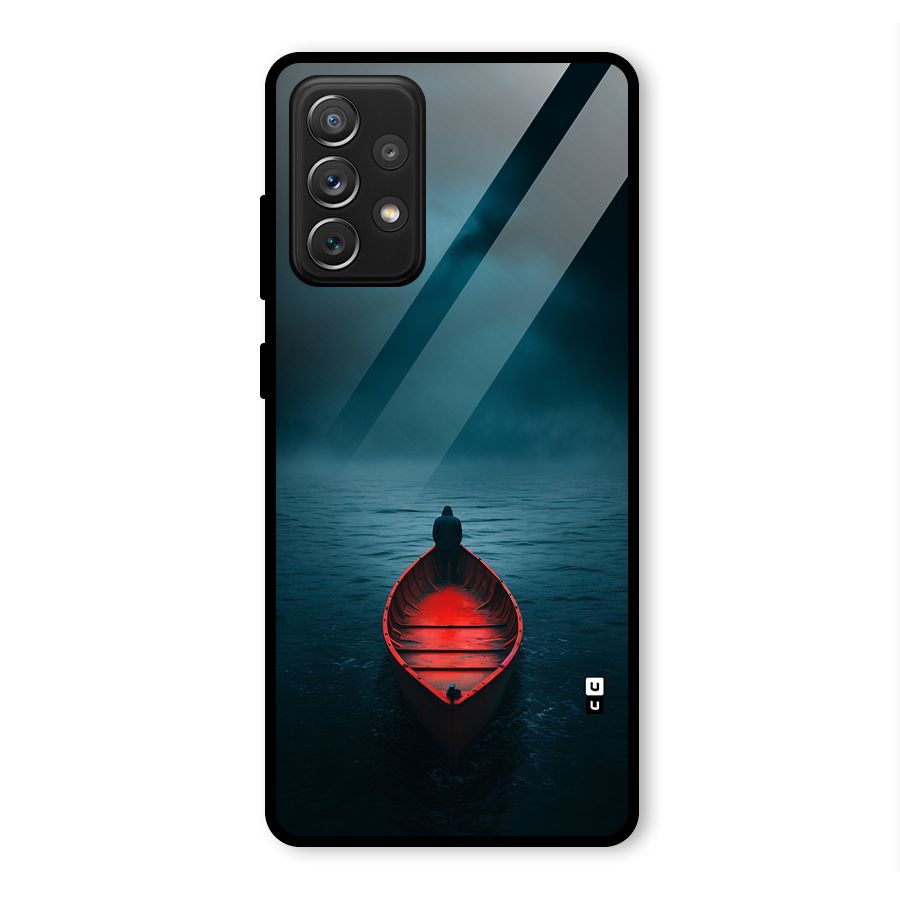 Floating Boat Glass Back Case for Galaxy A72