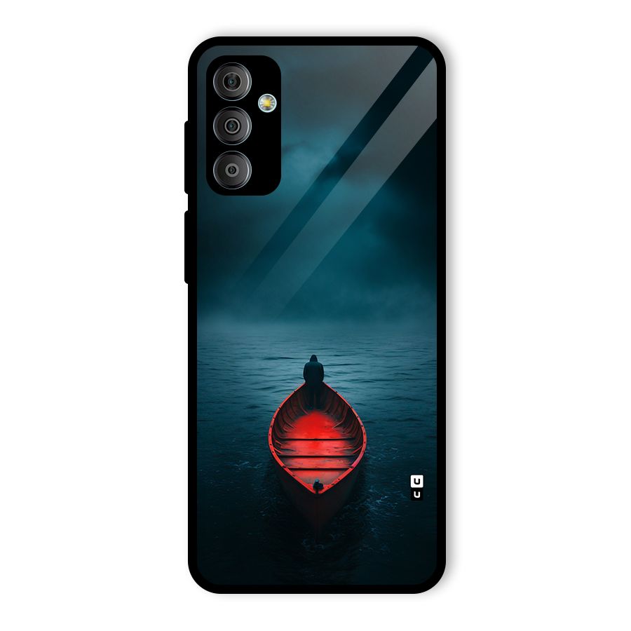 Floating Boat Glass Back Case for Galaxy F23