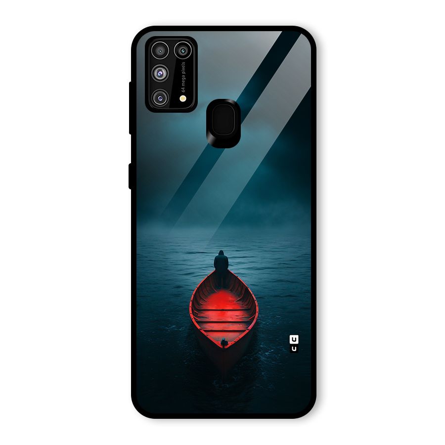 Floating Boat Glass Back Case for Galaxy F41