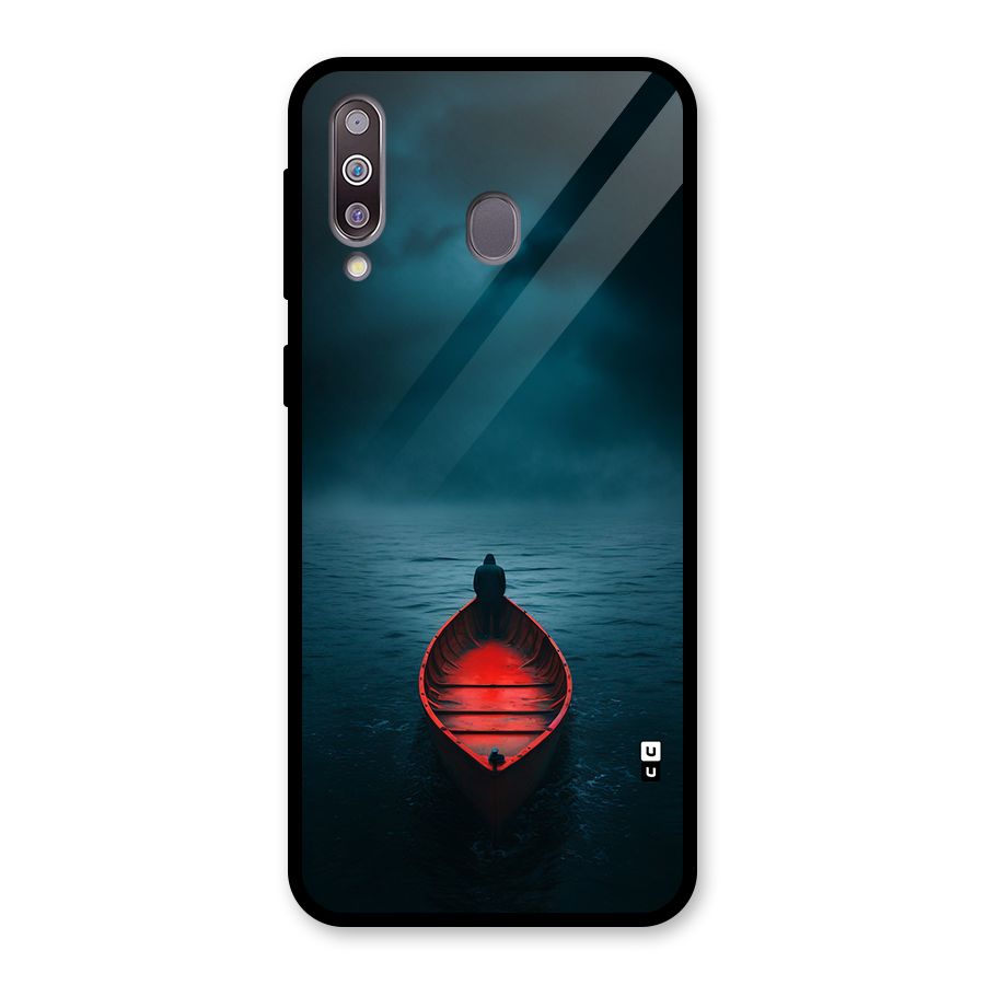 Floating Boat Glass Back Case for Galaxy M30