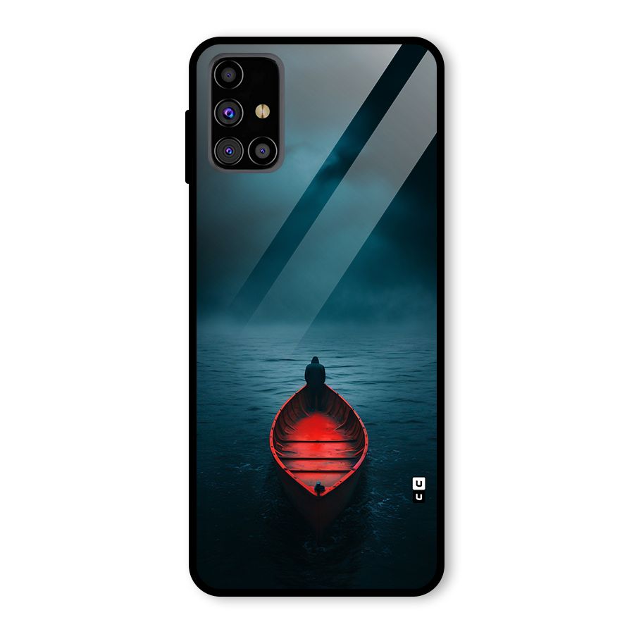 Floating Boat Glass Back Case for Galaxy M31s