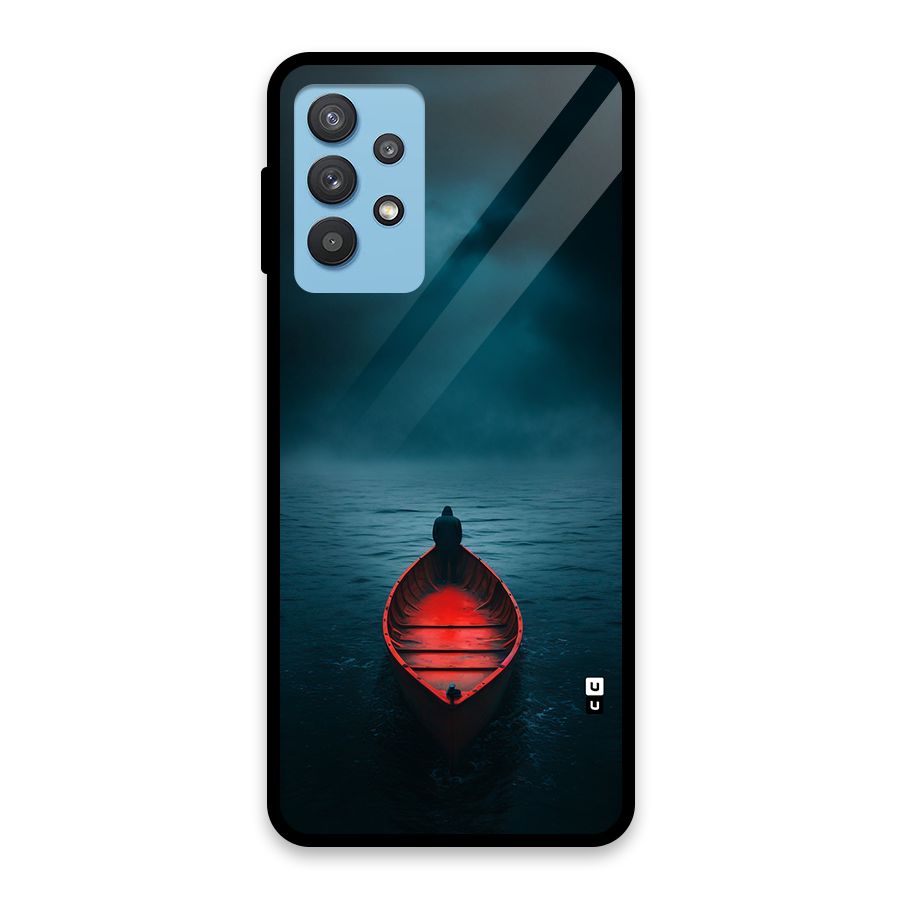 Floating Boat Glass Back Case for Galaxy M32 5G