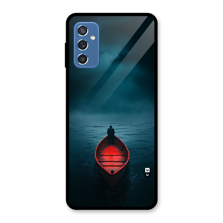 Floating Boat Glass Back Case for Galaxy M52 5G