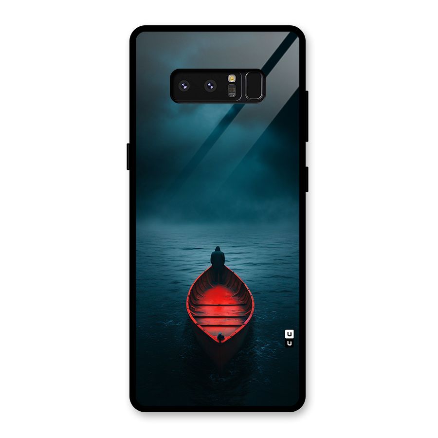 Floating Boat Glass Back Case for Galaxy Note 8