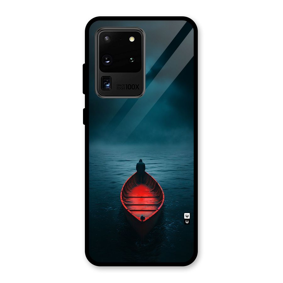 Floating Boat Glass Back Case for Galaxy S20 Ultra