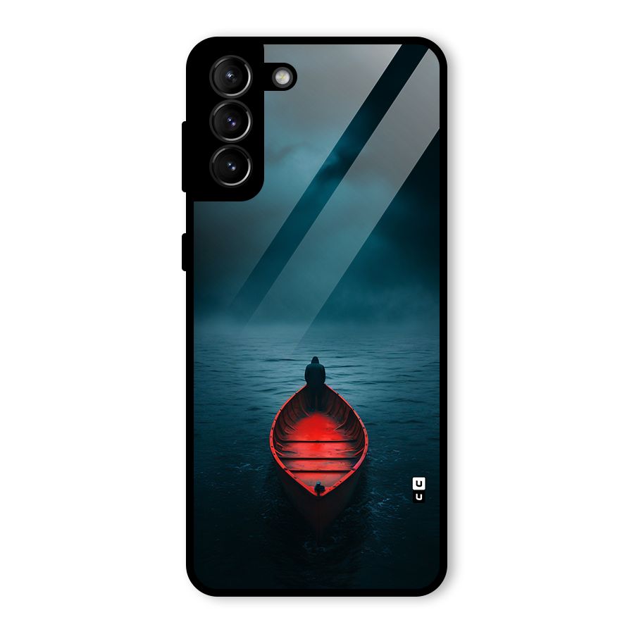 Floating Boat Glass Back Case for Galaxy S21 Plus