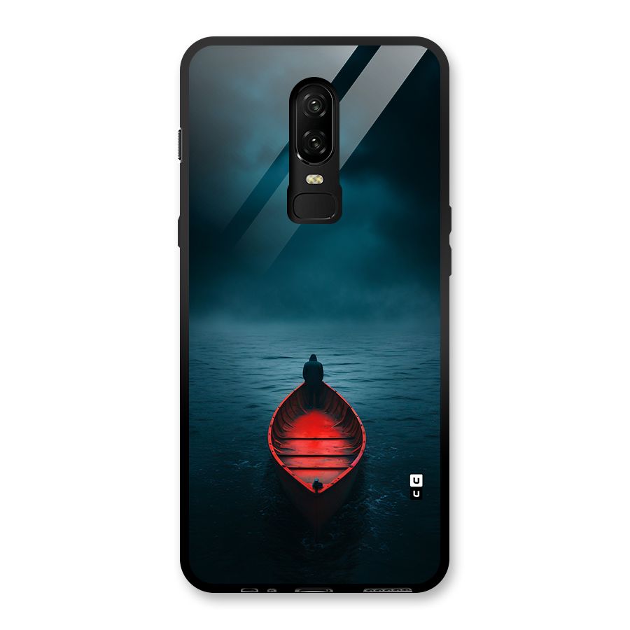Floating Boat Glass Back Case for OnePlus 6