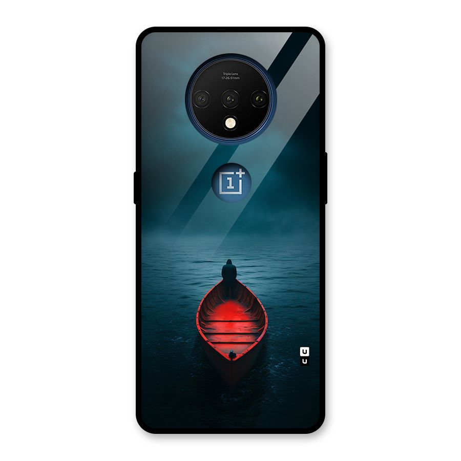 Floating Boat Glass Back Case for OnePlus 7T