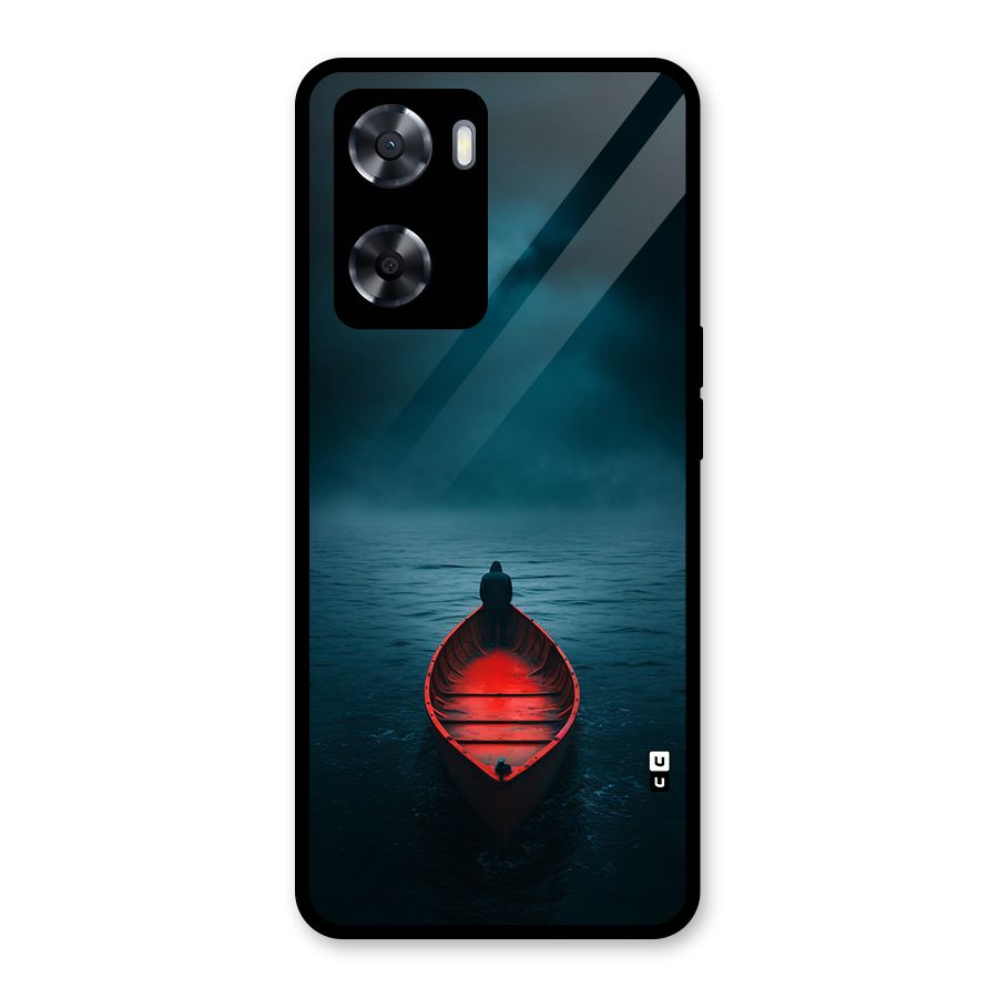 Floating Boat Glass Back Case for Oppo A57 2022