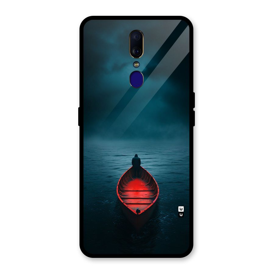 Floating Boat Glass Back Case for Oppo F11