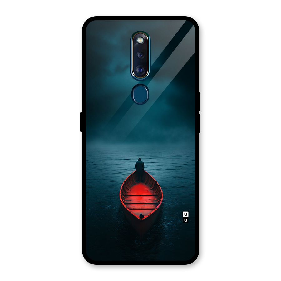 Floating Boat Glass Back Case for Oppo F11 Pro