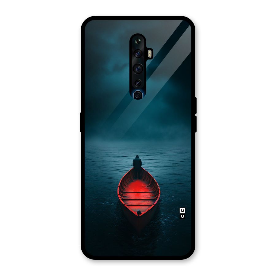 Floating Boat Glass Back Case for Oppo Reno2 F
