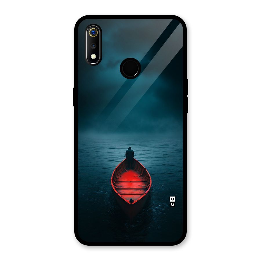 Floating Boat Glass Back Case for Realme 3i