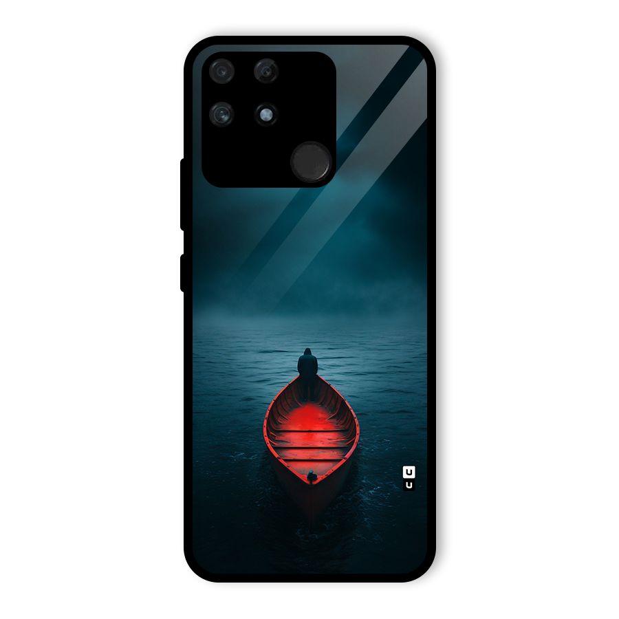 Floating Boat Glass Back Case for Realme Narzo 50A