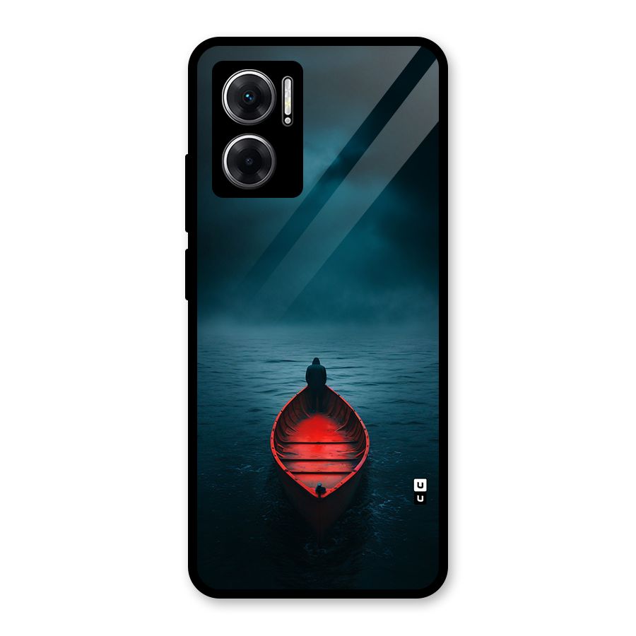 Floating Boat Glass Back Case for Redmi 11 Prime 5G