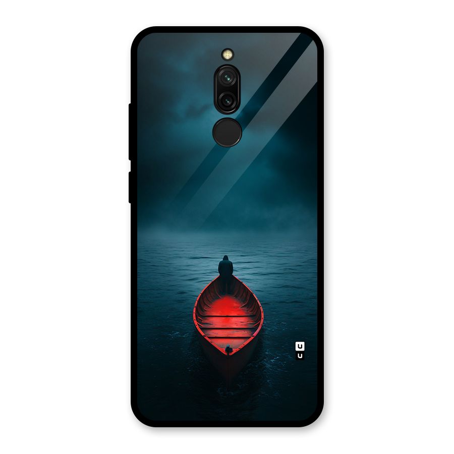 Floating Boat Glass Back Case for Redmi 8