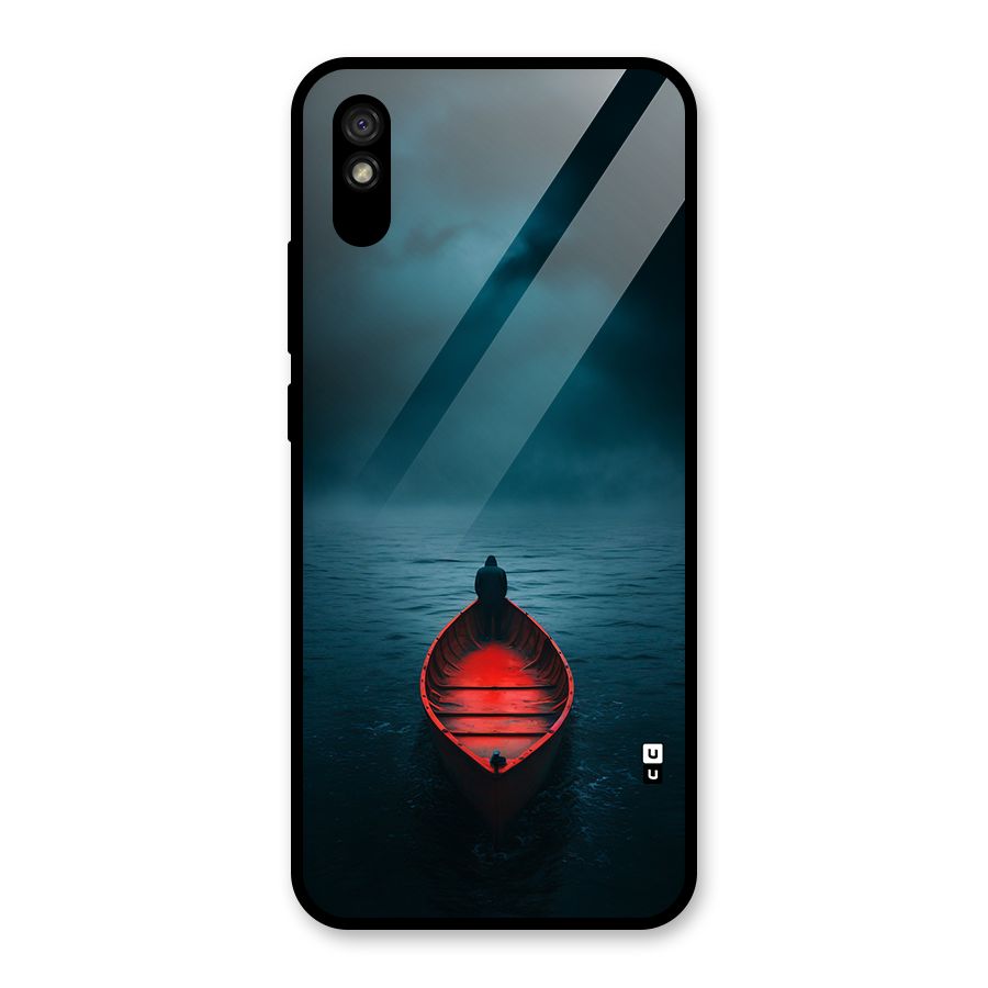 Floating Boat Glass Back Case for Redmi 9A