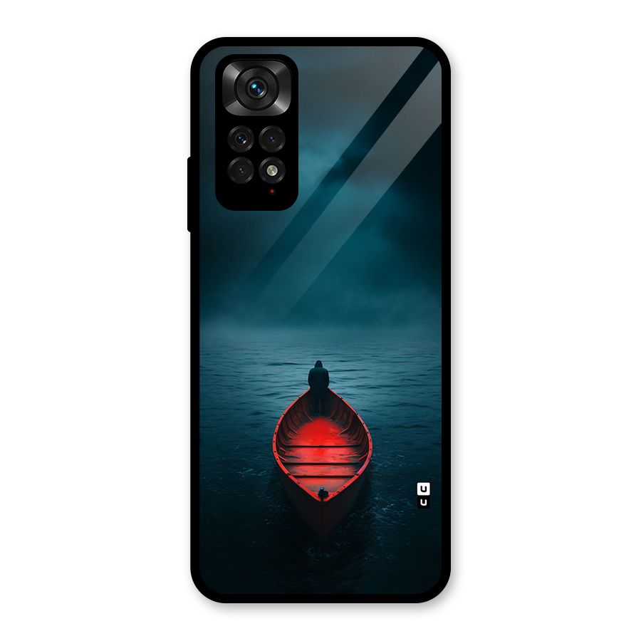 Floating Boat Glass Back Case for Redmi Note 11S