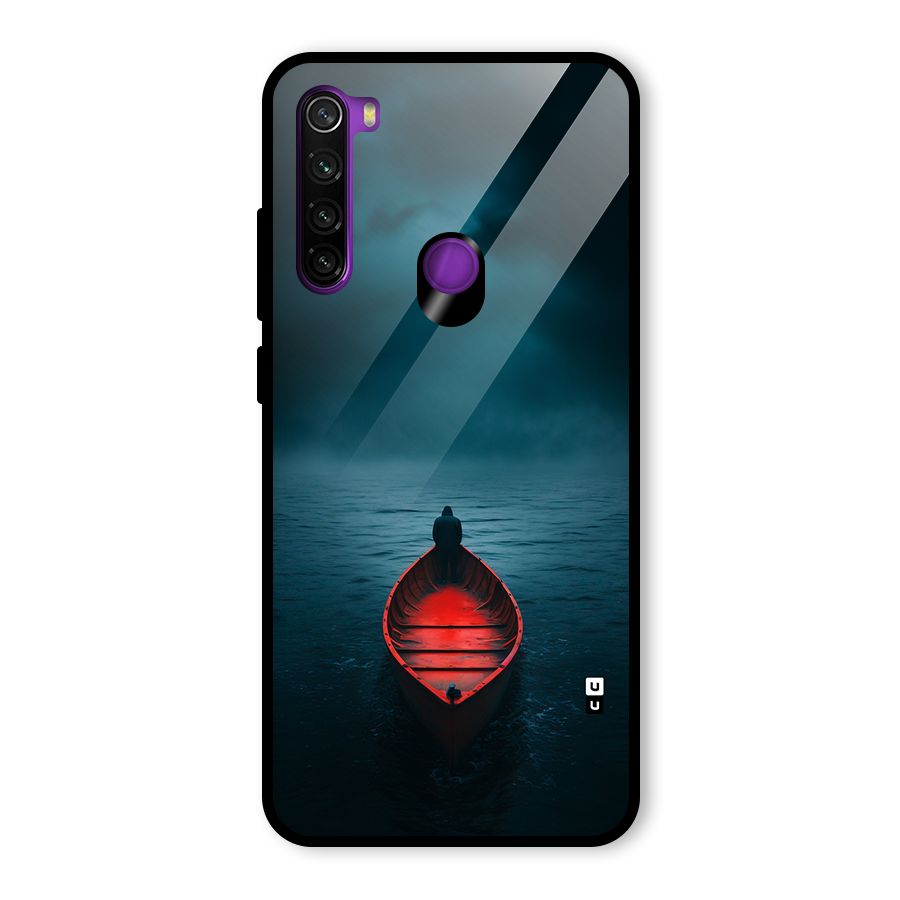 Floating Boat Glass Back Case for Redmi Note 8