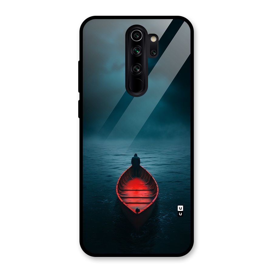 Floating Boat Glass Back Case for Redmi Note 8 Pro