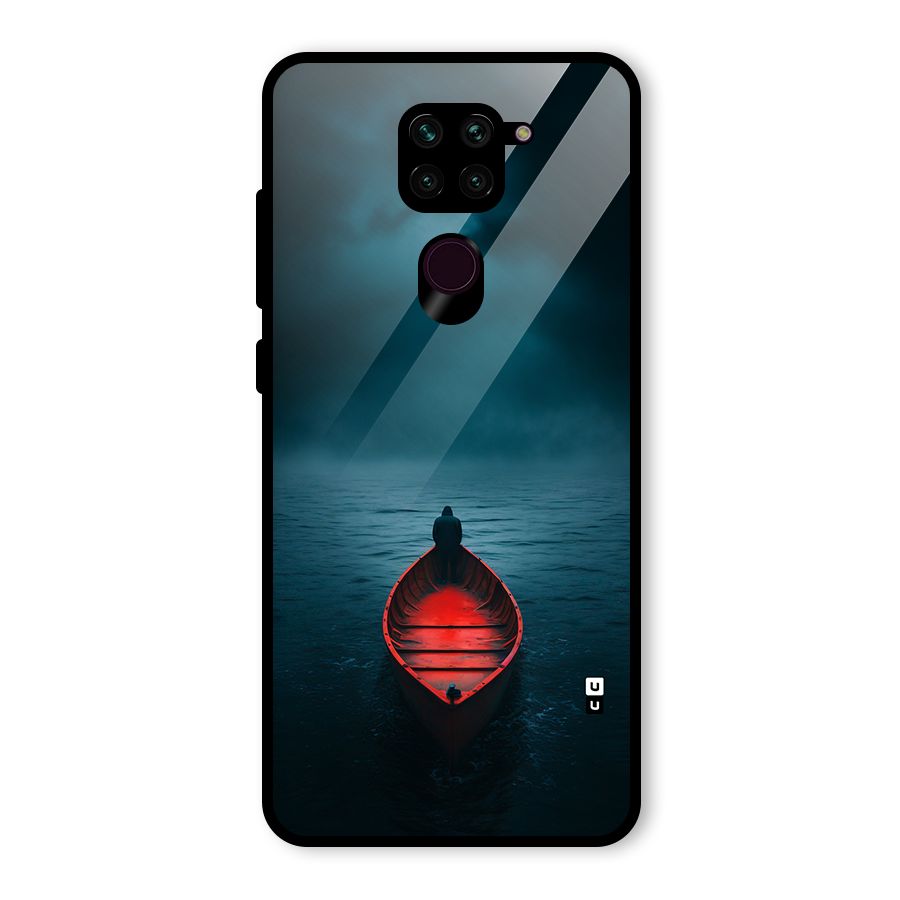 Floating Boat Glass Back Case for Redmi Note 9