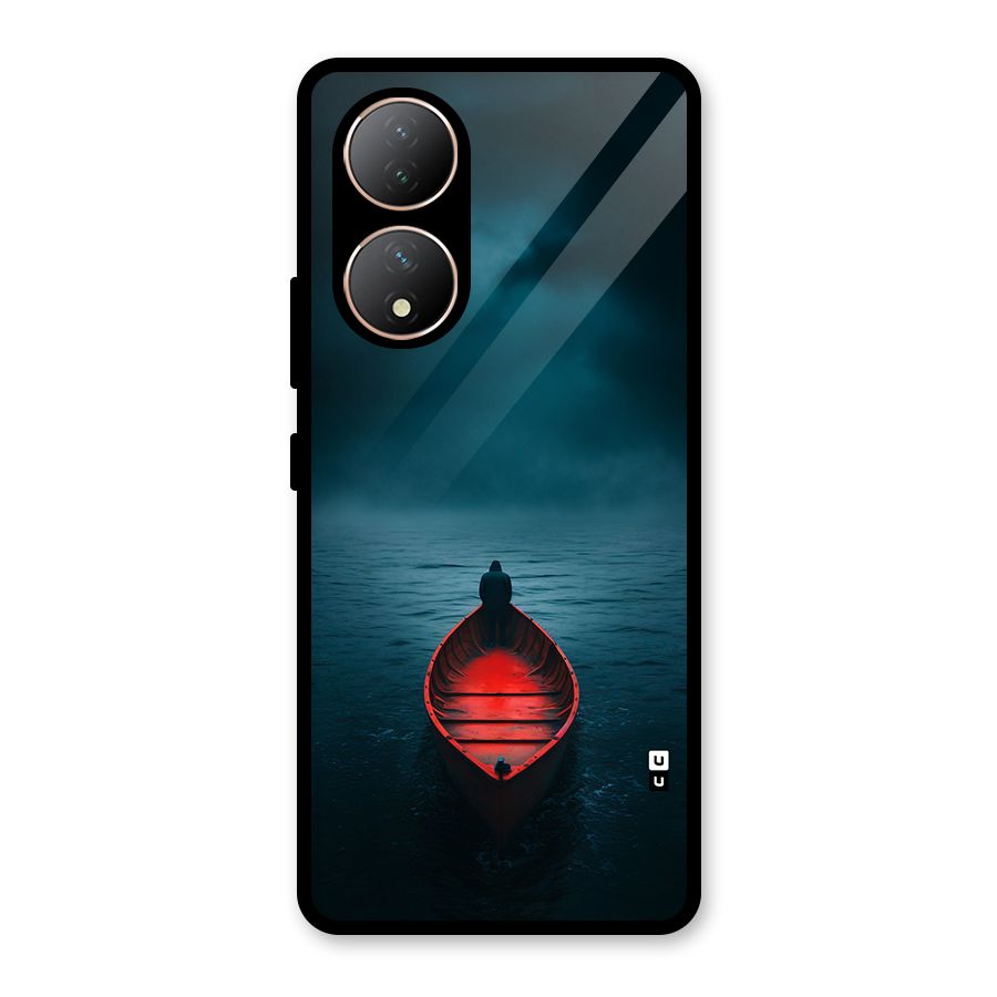 Floating Boat Glass Back Case for Vivo T2