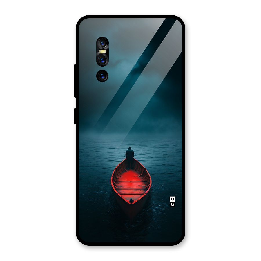 Floating Boat Glass Back Case for Vivo V15 Pro