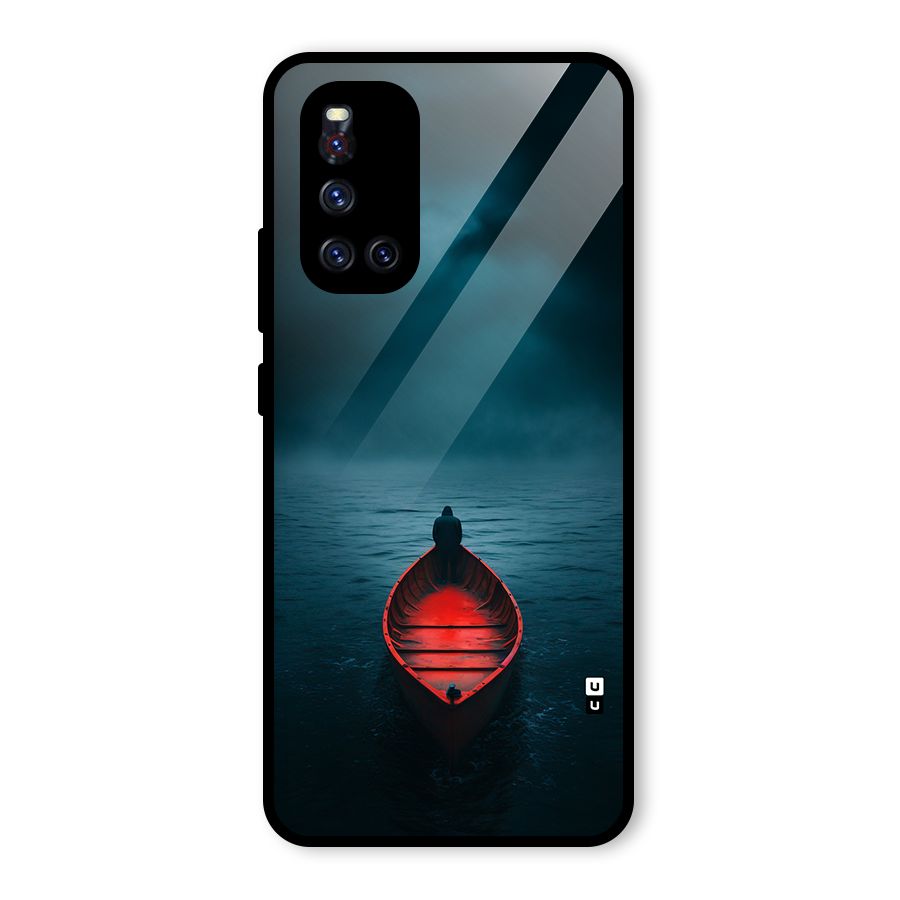 Floating Boat Glass Back Case for Vivo V19