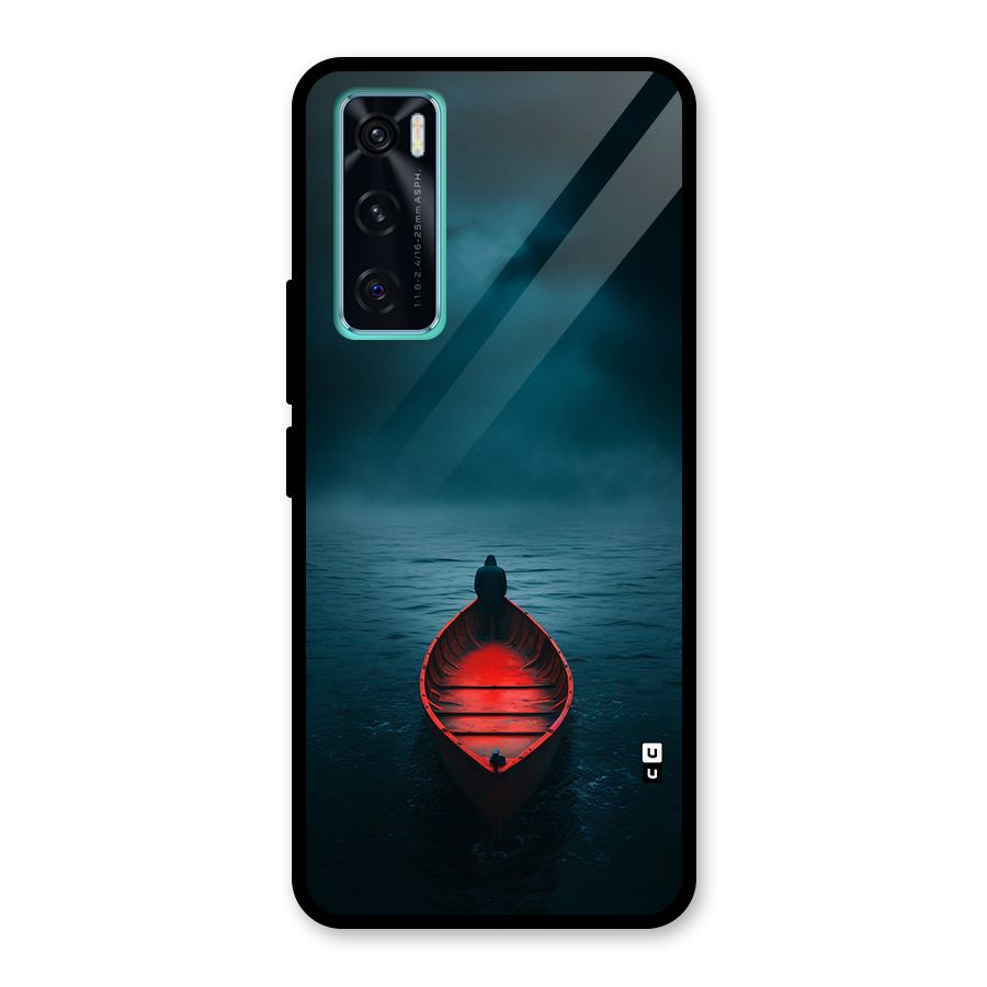 Floating Boat Glass Back Case for Vivo V20 SE