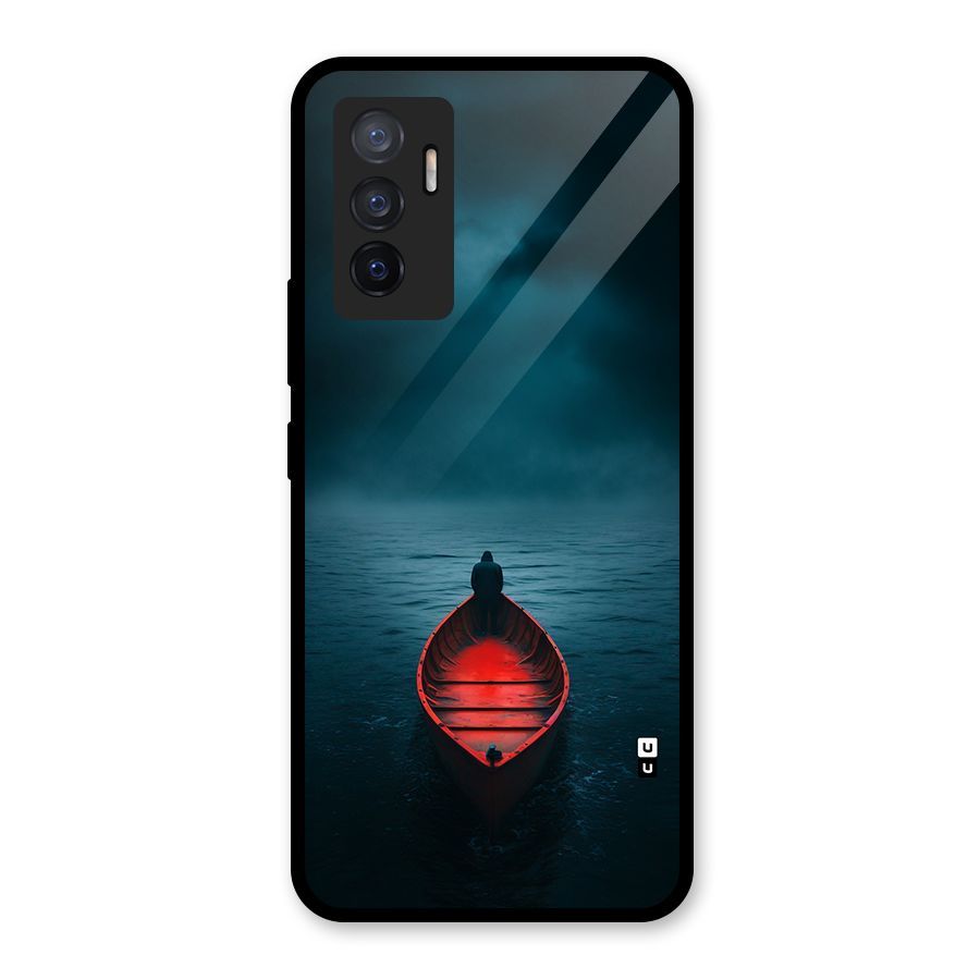 Floating Boat Glass Back Case for Vivo V23e