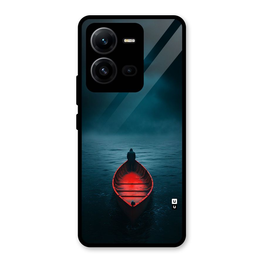 Floating Boat Glass Back Case for Vivo V25