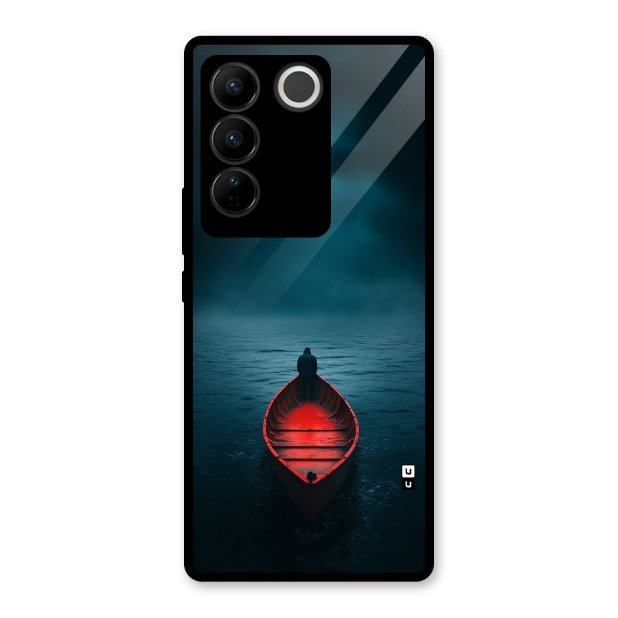 Floating Boat Glass Back Case for Vivo V27
