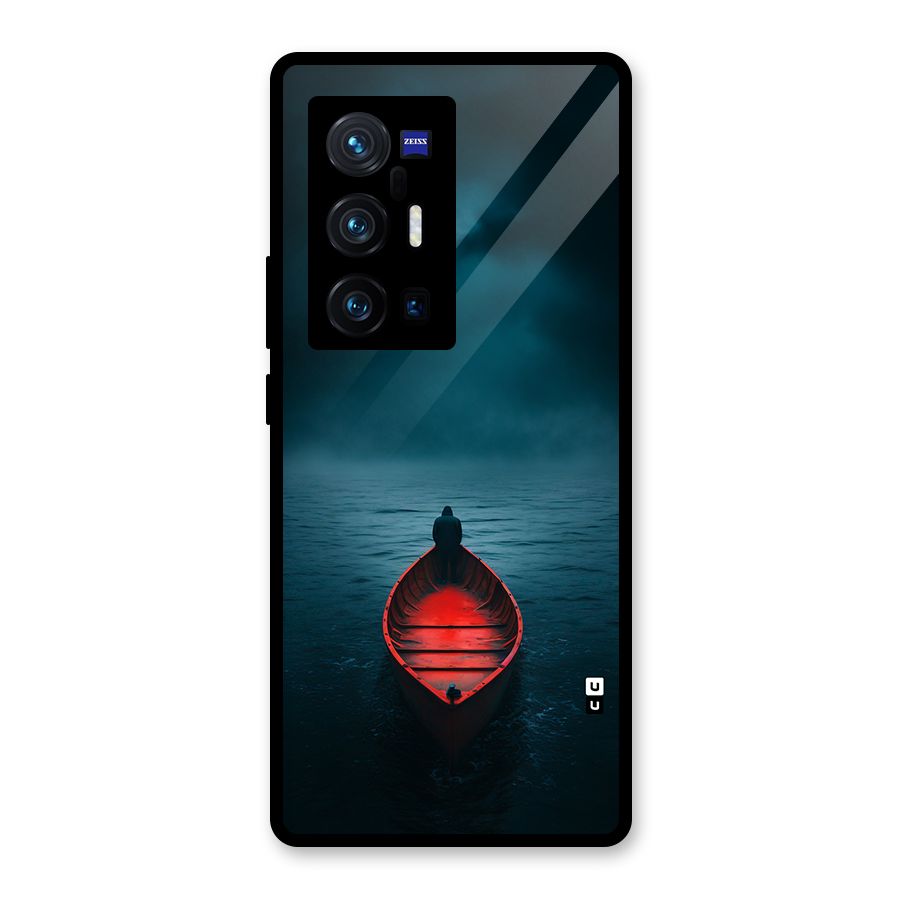Floating Boat Glass Back Case for Vivo X70 Pro Plus