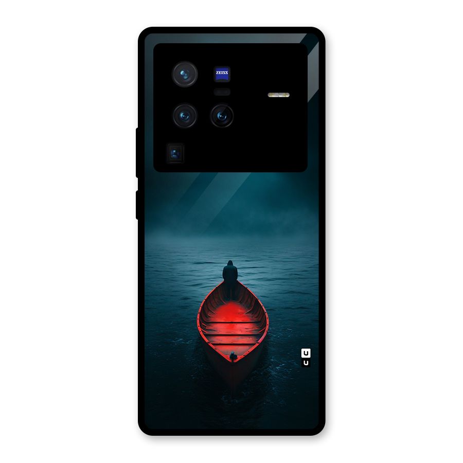 Floating Boat Glass Back Case for Vivo X80 Pro