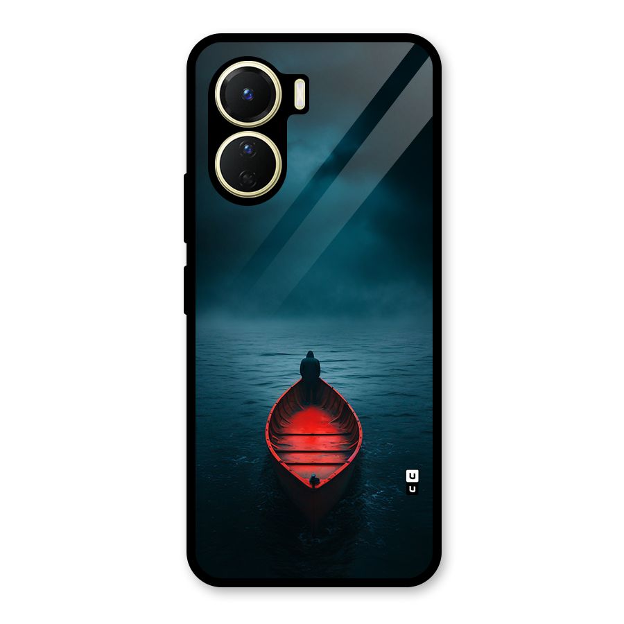 Floating Boat Glass Back Case for Vivo Y16