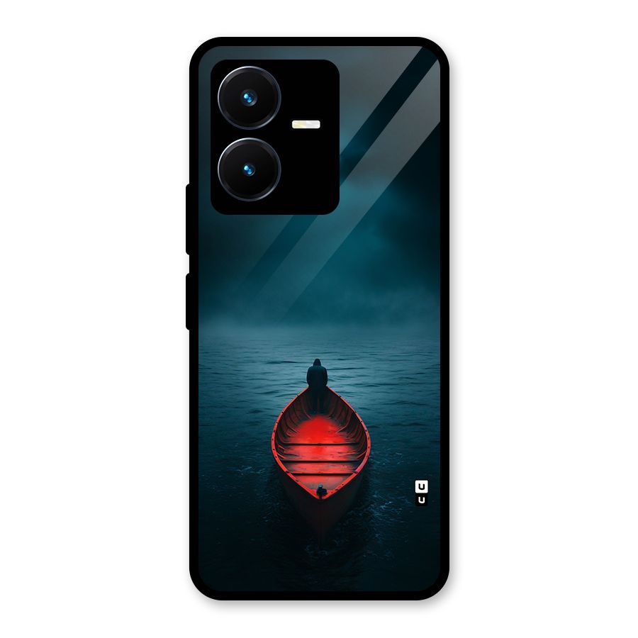 Floating Boat Glass Back Case for Vivo Y22
