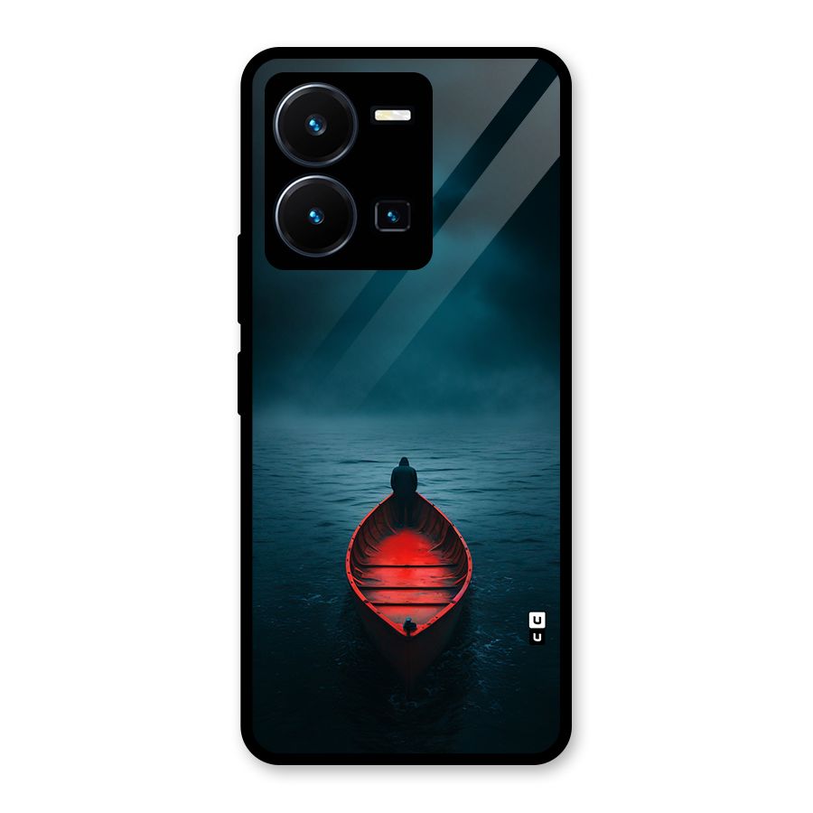 Floating Boat Glass Back Case for Vivo Y35
